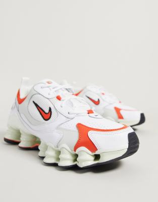 nike shox white and orange