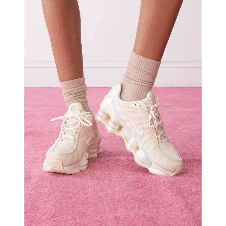 Nike Shox TL pearlised sneakers in light pinks | ASOS