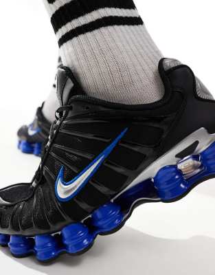 スニーカー Nike Shox Tl Sneaker Black, Silver & Blue NWT Nike Shox TL Black Metallic Silver Blue Men's Sneakers