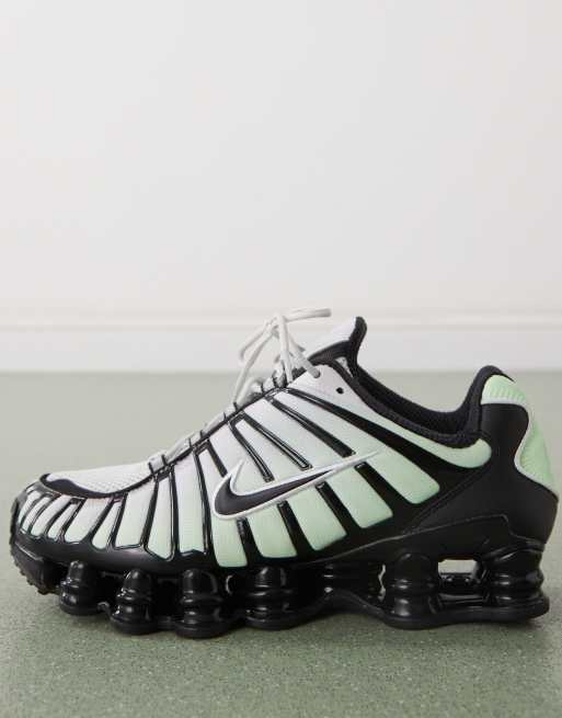 Nike Shox TL sneakers in black and green | ASOS