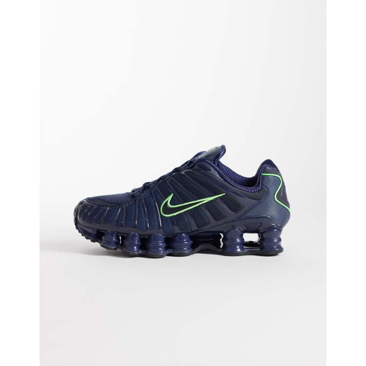 Nike Shox TL sneakers in black and green | ASOS display picture 3