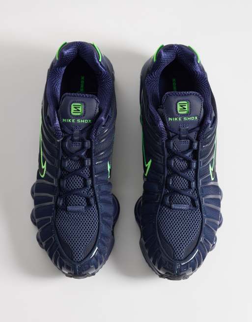 Nike Shox TL sneakers in black and green | ASOS