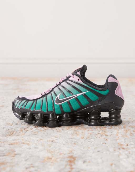 Nike shox グリーン TL うさこ Nike Shox TL sneakers in black, pink and green | ASOS