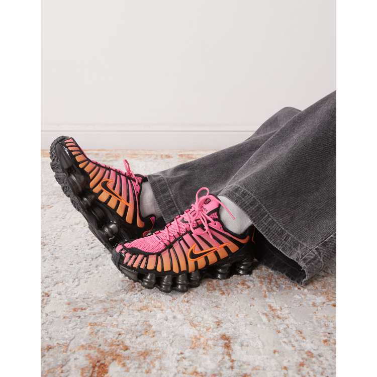 Nike Shox TL sneakers in black, pink and orange | ASOS