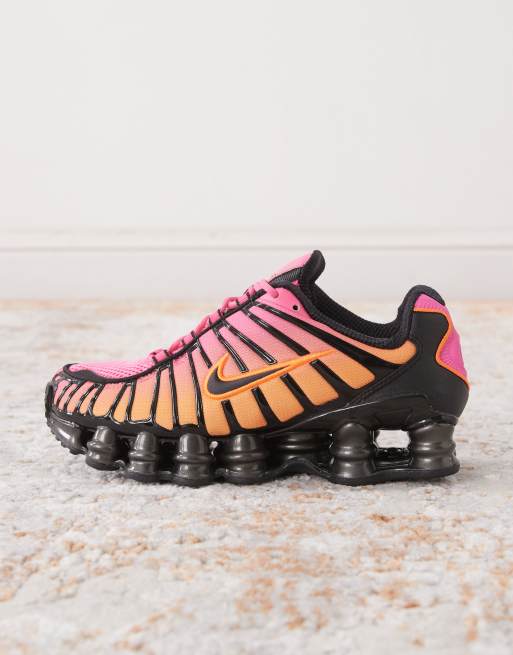 Nike Shox TL sneakers in black, pink and orange | ASOS