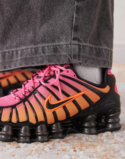 Nike Shox TL sneakers in black, pink and orange | ASOS
