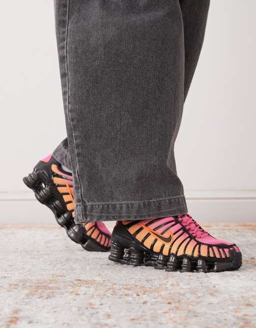 Nike Shox TL sneakers in black, pink and orange | ASOS