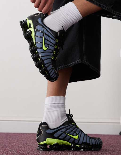 Nike Shox TL sneakers in blue and green