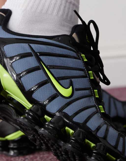 Nike Shox TL sneakers in blue and green ASOS