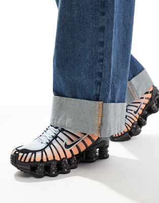 Nike Shox TL sneakers in blue and orange