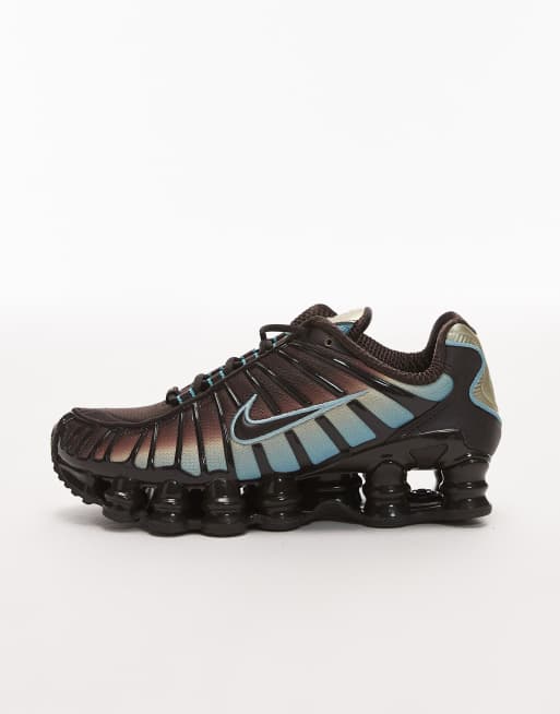 Nike - Shox TL - Sneakers in bruin en blauw, 2 van 5