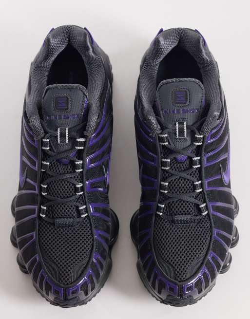 Nike - Shox TL - Sneakers in donkergrijs en paars, 3 van 5