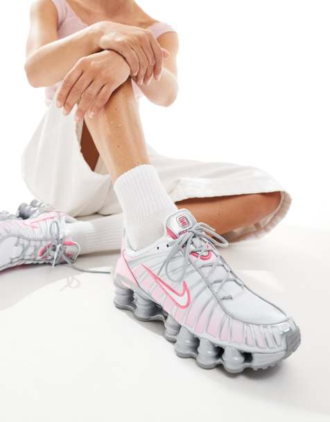 Nike Shox TL sneakers in silver and pink - view 1