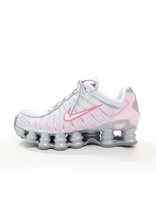 Nike Shox TL sneakers in silver and pink ASOS