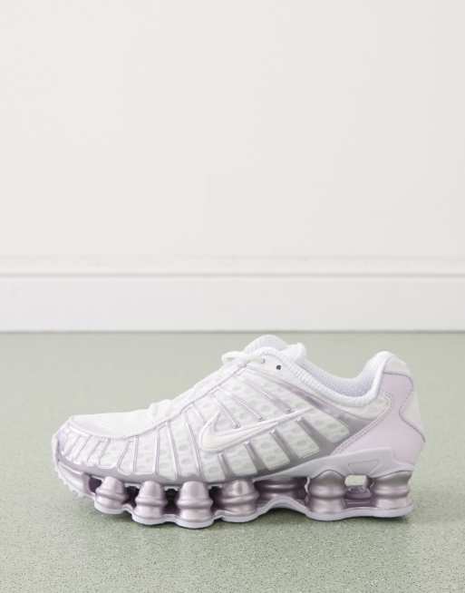 Nike Shox TL sneakers in white and purple