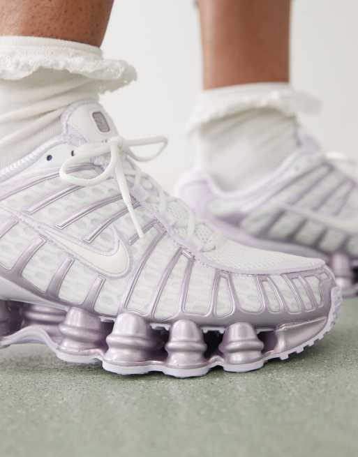 Nike Shox TL sneakers in white and purple | ASOS