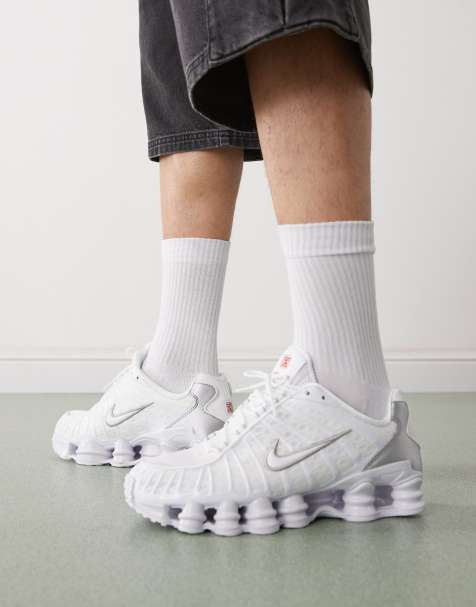 Nike Shox TL sneakers in white and silver - view 1