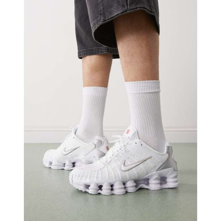 Nike Shox TL sneakers in white and silver | ASOS