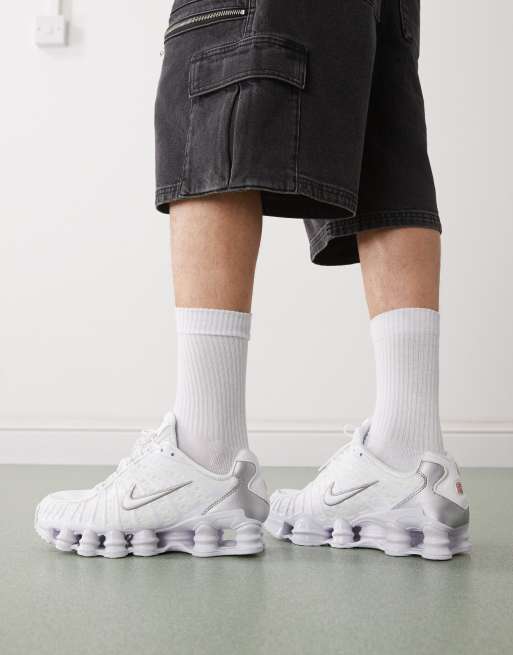 靴 NIKE W SHOX TL /LLIC SILVER-WHITE WMNS) Nike Shox TL 'White Silver' AR3566-100