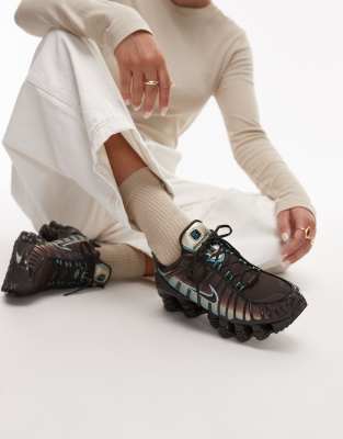  Shox TL trainers in brown and blue