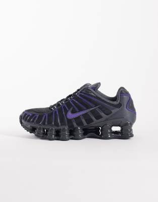  Shox TL trainers in dark grey and purple