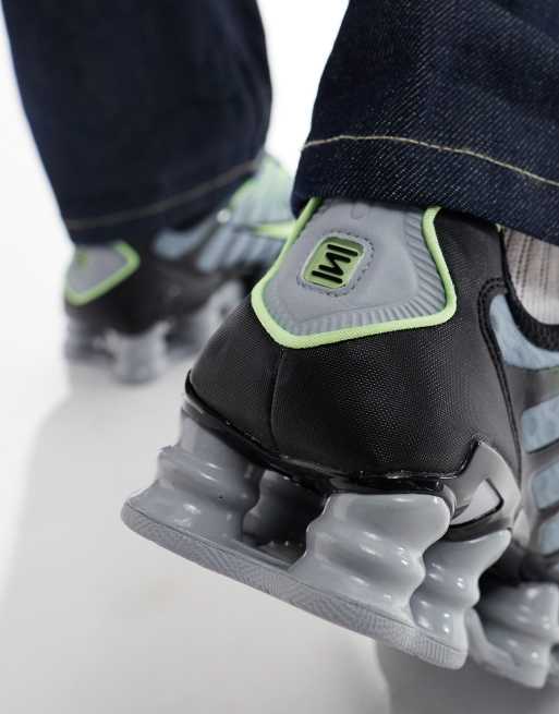 Nike Shox TL trainers in grey and lime | ASOS
