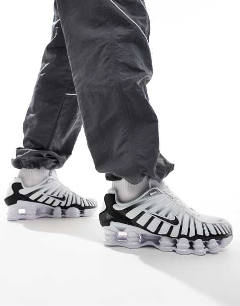 Nike Shox TL trainers in white and black metallic - view 1