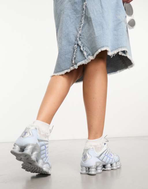 baby blue nike shox