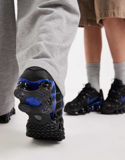 Nike - Shox TL - Uniseks sneakers in zwart en blauw, 4 van 5