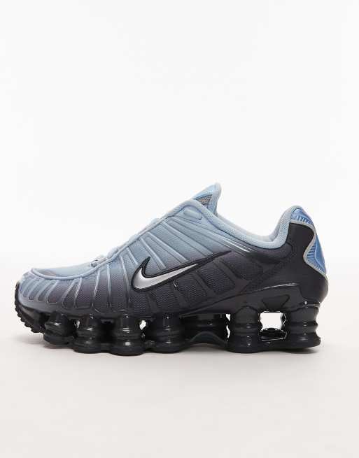 Nike – Shox TL – Unisex-Sneaker in Schwarz und Hellblau, 2 von 5