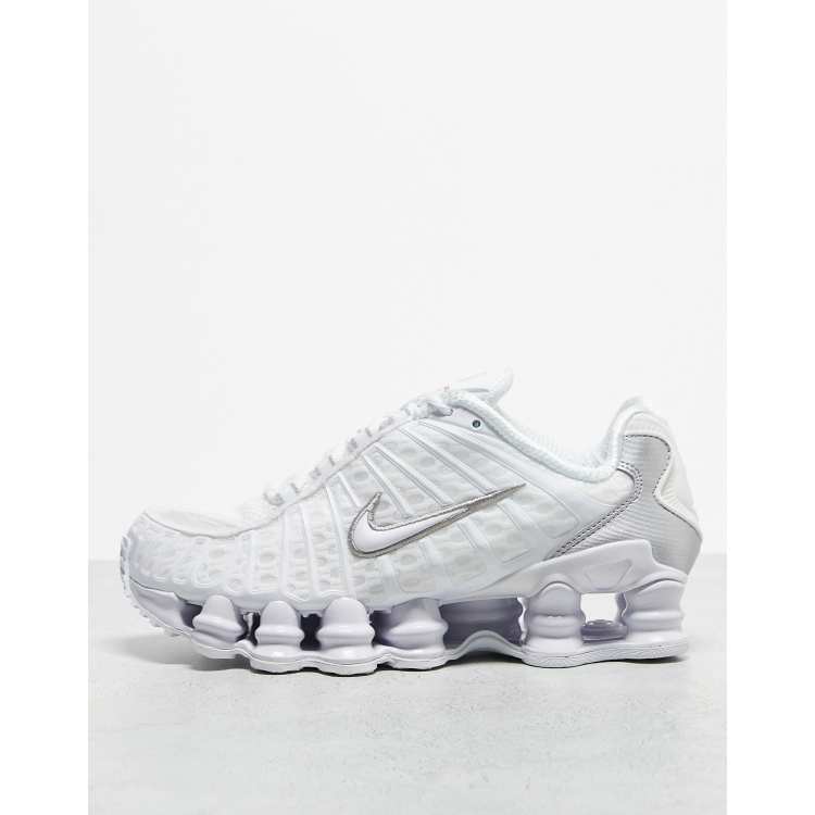 All white mens nike shox on sale