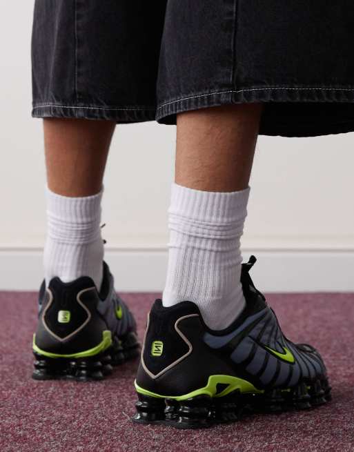 Nike Shox TL unisex trainers in blue, black and green