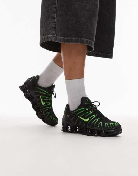 Nike - Shox TL - Unisex - Sorte og grønne sneakers - view 1