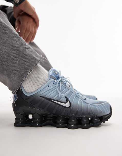 Nike Shox TL unisex trainers in black and light blue - view 1