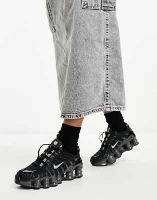 Nike Shox TL unisex trainers in black and silver