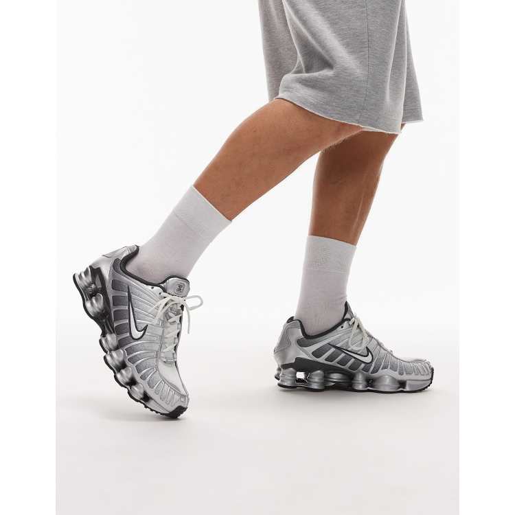 Nike Shox TL unisex trainers in silver | ASOS