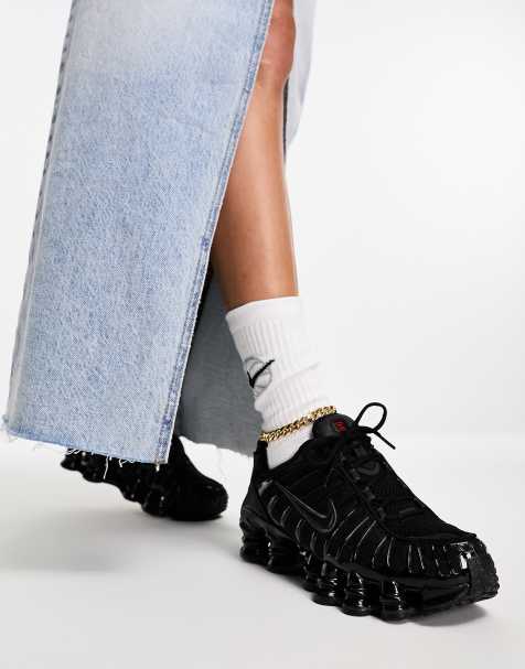Nike Shox TL unisex trainers in triple black - view 1