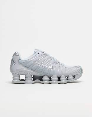 Nike Shox TL unisex trainers in white and silver