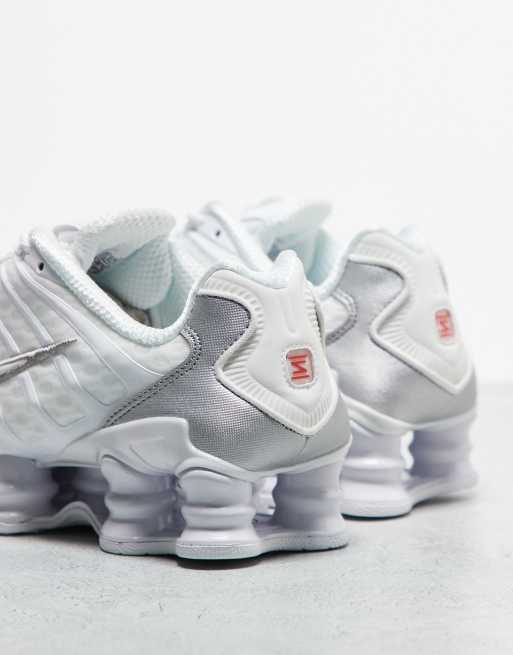 All white nike shox cheap for men