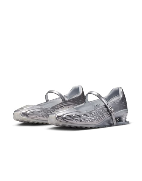 Nike Shox Z Calistra ballet flats in silver - view 1