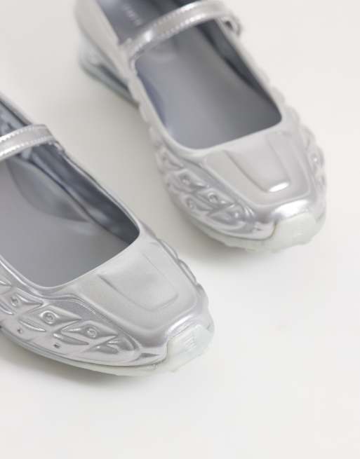Nike Shox Z Calistra ballet flats in silver, 4 of 5