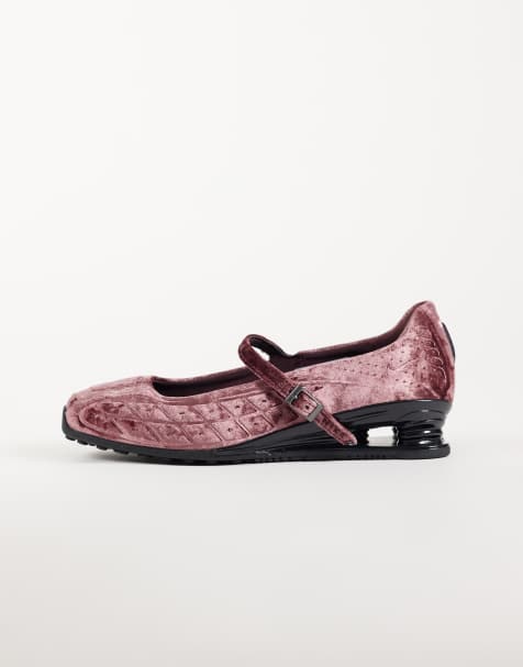 Nike Shox Z Calistra Velvet sneakers in burgundy - view 1