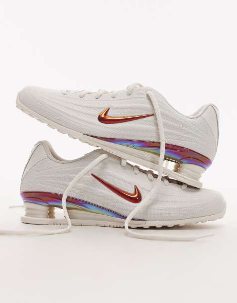 Nike Shox Z SE sneakers in white and metallic silver - view 1