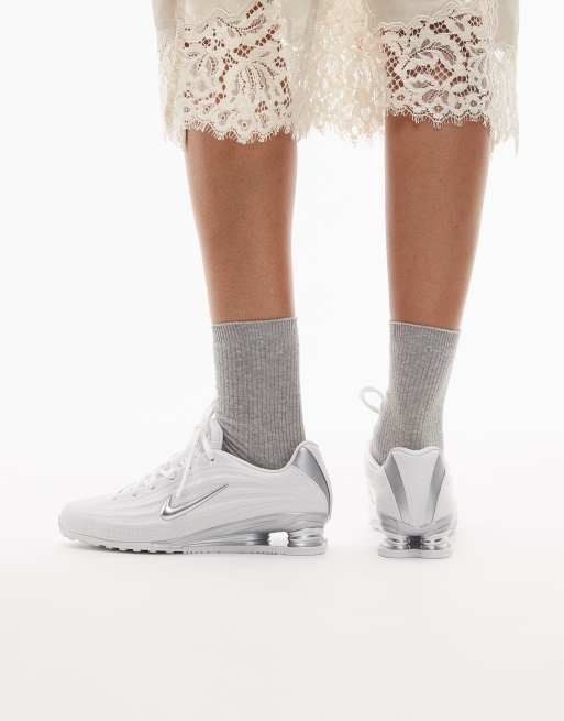 Nike - Shox Z - Sneakers bianche e argento, 3 di 5