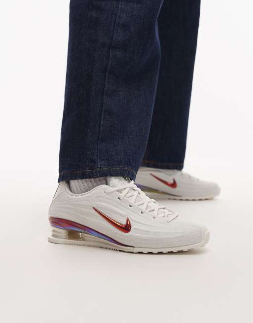 Nike - Shox Z - Sneakers bianco sporco con dettagli metallizzati, 3 di 5