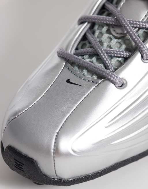 Nike – Shox Z – Srebrne metaliczne buty sportowe , 4 z 5