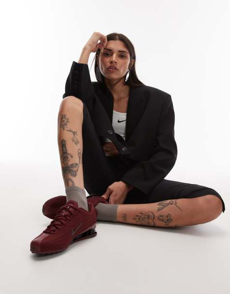 Nike Shox Z trainers in burgundy  - view 1