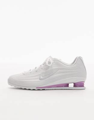 Nike Shox Z trainers in white and pink