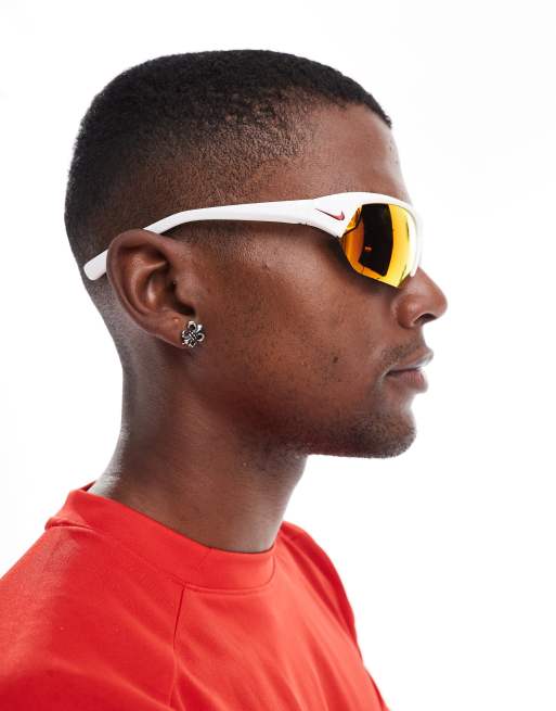 Nike - Skylon Ace - Lunettes de soleil de sport avec verres rouges effet miroir - Blanc, 3 de 3