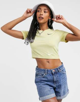olive green nike crop top